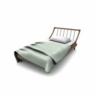 Металлическая односпальная кровать