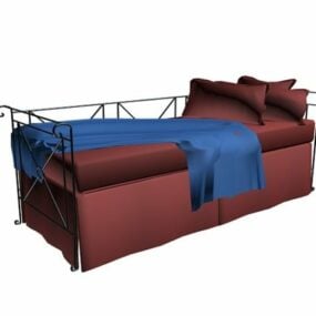 Tempat Tidur Sofa Logam model 3d