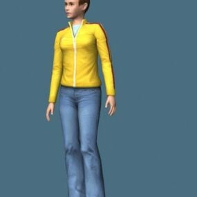 Mexican Woman Rigged Character 3d model