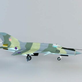 Mig-21 Fishbed Supersonic Jet Fighter Modelo 3D