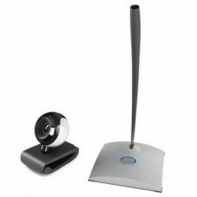 Microfono e webcam modello 3d