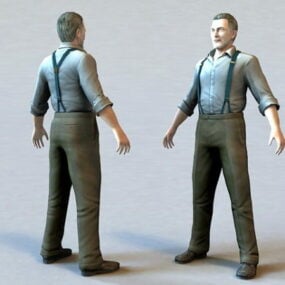 Model 3D męskiej postaci w średnim wieku