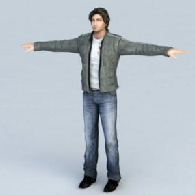 Middle-aged Man Character 3d model
