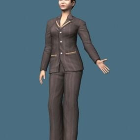 Middle Aged Business Woman Rigged 3d model