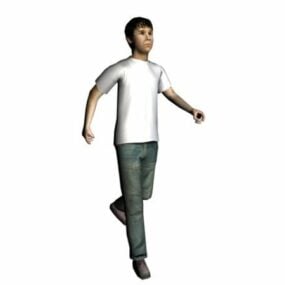 Character Middle-aged Man Walking 3d model