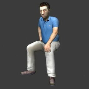 Middle-aged White Man 3d model