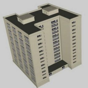 Middle School Building 3d-modell