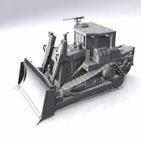 Militair Bulldozer 3D-model