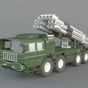 Τρισδιάστατο μοντέλο στρατιωτικού φορτηγού πυραύλων