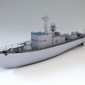 Model 3D wojskowej łodzi patrolowej