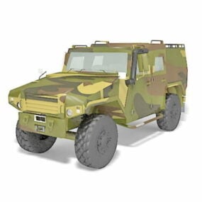 Mô hình xe Jeep quân đội 3d