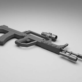 Fusil d'assaut militaire modèle 3D