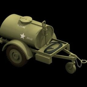 Military Vehicle Trailer Water Tank 3d model