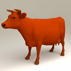 Ordenhando vaca leiteira Modelo 3D