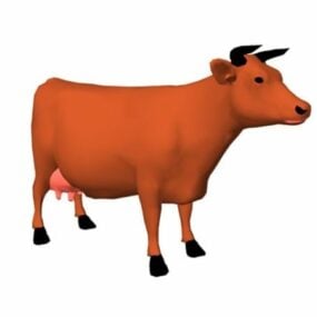 挤奶牛动物3d模型