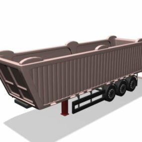 矿产运输拖车3d模型