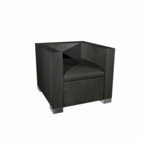 Minimalist Black Fabric Sofa 3d model