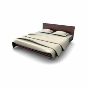 Minimalist Double Bed 3d model