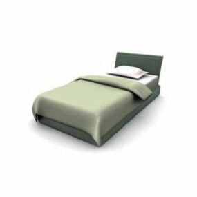 Minimalist Single Bed 3d model