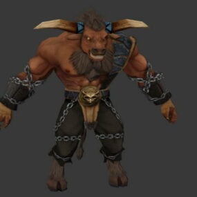 Minotaur Warrior Character דגם תלת מימד