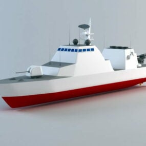 Barco de misiles de la Armada modelo 3d