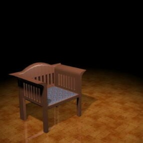 نموذج كرسي بذراعين للبعثة ثلاثي الأبعاد