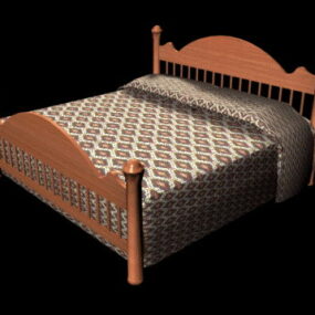 Mission Style Bed 3d model