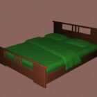 Двуспальная кровать в стиле миссии