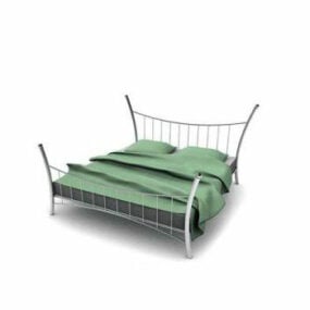 Mission Style Metal Bed 3d model