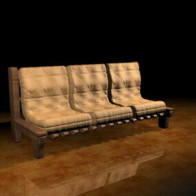 Mission Style Settee 3d model