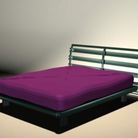Mission Style Soft Bed 3d model