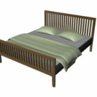 Dřevěná postel typu Mission