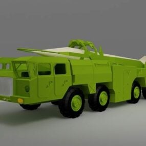 Camión de misiles móvil modelo 3d