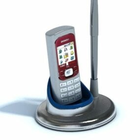 Mobile Phone With Holder 3d model