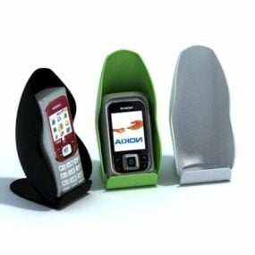 Mobile Phones And Phone Holders 3d model