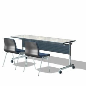 Mobile Reception Table Chairs 3d model