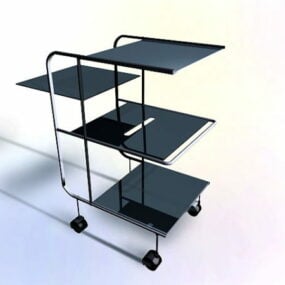 Modelo 3d de mesa de trabalho móvel