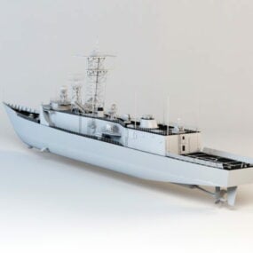 نموذج سفينة حربية حديثة ثلاثية الأبعاد