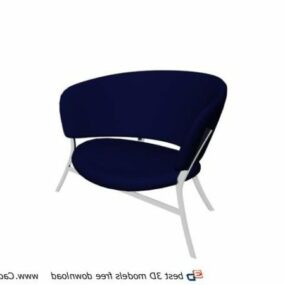Furniture Modern Fabric Orange Slice Chair 3d model