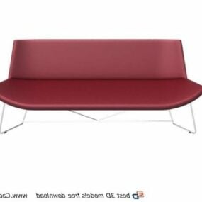 Furniture Modern Metal Leg Sofa Bench 3d model