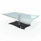 Huonekalut modernin taiteen lasipöytä