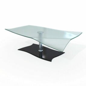 Mesa de vidro de arte moderna para móveis modelo 3d