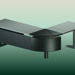Moderne hjørnekontor skrivebord 3d-model