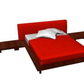Modern design säng 3d-modell