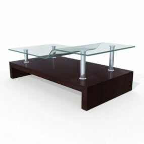 Furniture Modern Design Glass Tea Table 3d model