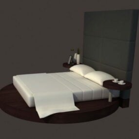 Moderní design Hotelová postel 3D model
