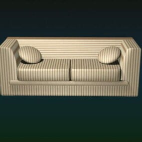 3д модель современного тканевого двухместного дивана