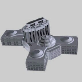 Modern Fabrika Binaları 3d modeli