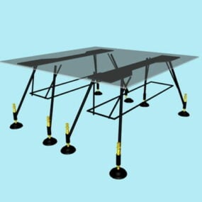 Modern Glass Conference Table 3d model