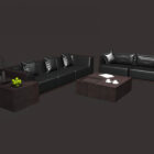 Furniture Leather Sectional Sofa Set